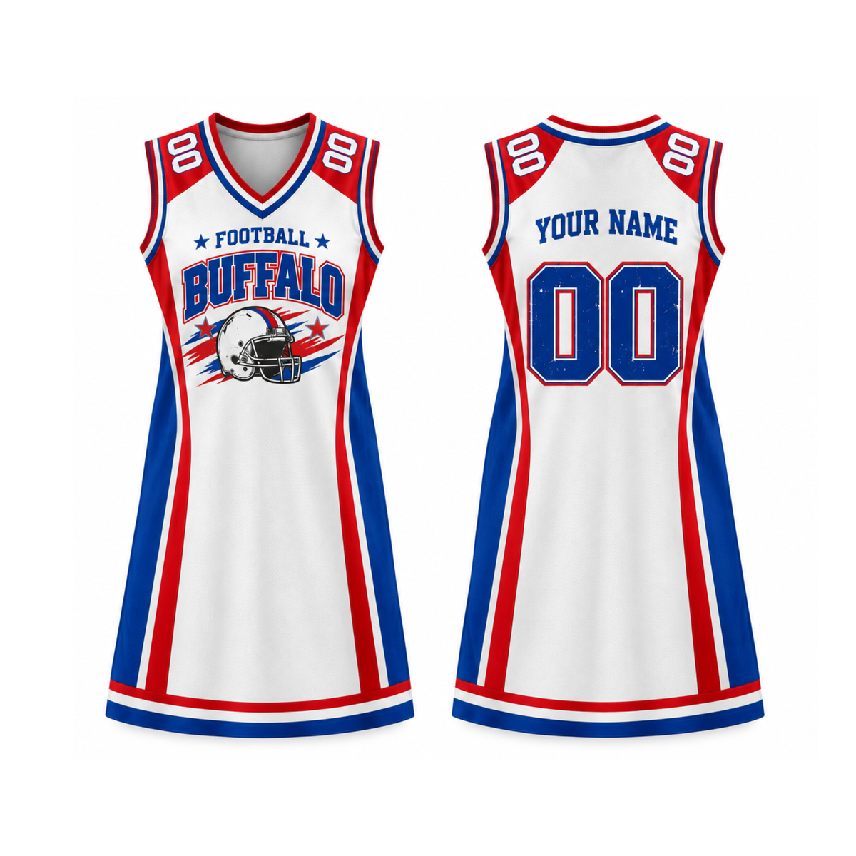 Buffalo Game Day Jersey Dress – Personalized Name & Number