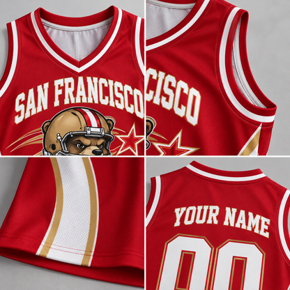 San Francisco-Inspired Custom Football Jersey Dress – Personalized Name & Number