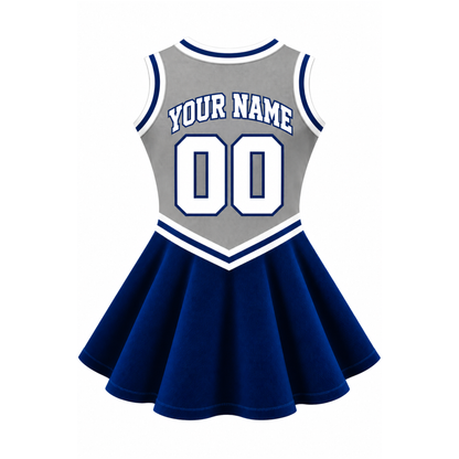 Dallas-Inspired Kids Custom Football Cheer Dress – Personalized Name & Number