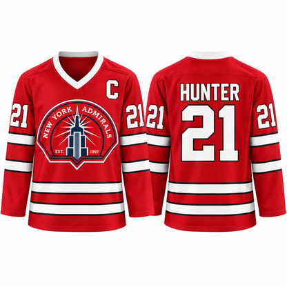 Retro Captain Custom Long-Sleeve Hockey Jersey – Personalized Name & Number