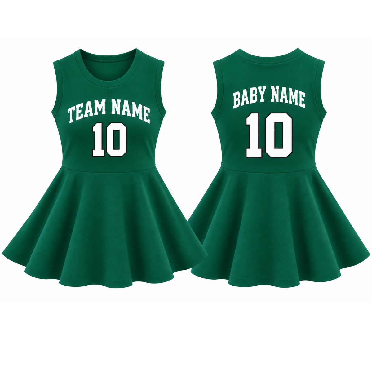 Philadelphia-Inspired Kids Custom Football Jersey Dress – Personalized Name & Number