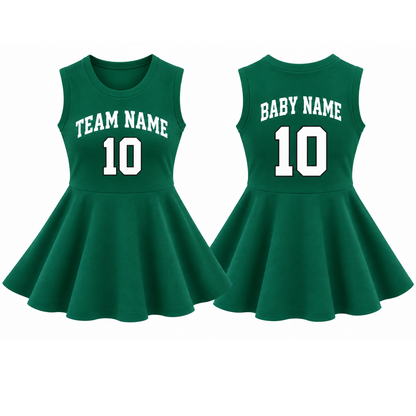 Philadelphia-Inspired Kids Custom Football Jersey Dress – Personalized Name & Number
